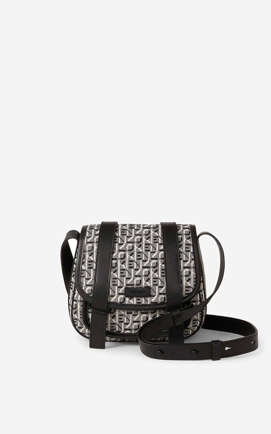 Sac Messenger Kenzo Femme Courier small jacquard Grise CFDXM-6078